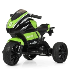 Детский мотоцикл M 4135EL-5 зеленый Yamaha с двумя моторами фото 37