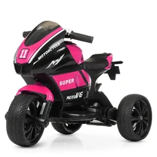 Детский мотоцикл M 4135EL-8 розовый Yamaha с двумя моторами фото 37