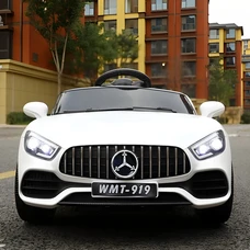 Детский электромобиль M 4612EBLR-1 белый Mercedes с мягким сиденьем фото 14