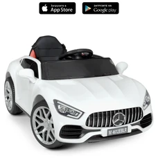 Детский электромобиль M 4612EBLR-1 белый Mercedes с мягким сиденьем фото 53
