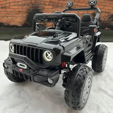 Детский электромобиль джип M 4960EBLR-2(24V) черный с мягким сиденьем