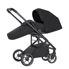Прогулочная коляска Carrello Alfa BF CRL-5508 Midnight Black черная с чехлом на ноги