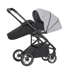 Прогулочная коляска Carrello Alfa BF CRL-5508 Feather Grey светло-серая с чехлом на ноги