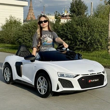 Двухместный детский электромобиль M 6152AL-1(24V) белый Audi мотор 200W фото 21