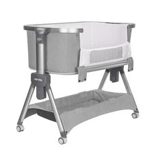 Детская кроватка - манеж Carrello Aria CRL-16401 Silver Grey серая высота регулируется фото 14