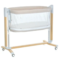 Детская кроватка - манеж El Camino Noa ME 1125-W Beige бежевая с электроукачиванием