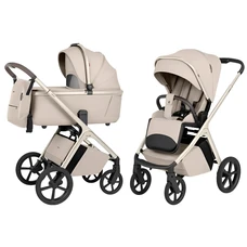 Универсальная коляска 2 в 1 Carrello Vector CRL-6553 Seashell Beige бежевая с бежевой рамой фото 21
