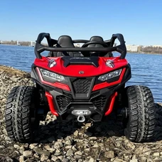 Двухместный детский электромобиль M 6075(2)EBLR-3(24V) красный с четырьмя моторами фото 14