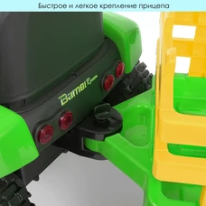Детский электромобиль трактор M 4479EBLR-5 зеленый два мотора по 35W прицеп фото 92