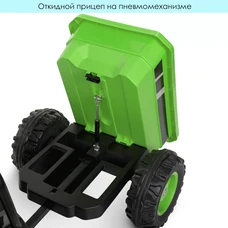 Детский электромобиль трактор M 4419EBLR-5 зеленый с прицепом и пультом управления фото 92