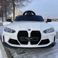 Детский электромобиль BMW M 5096EBLR-1 белый светятся фары