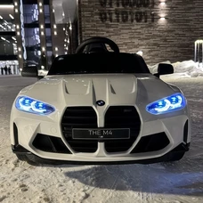 Детский электромобиль BMW M 5096EBLR-1 белый светятся фары фото 21