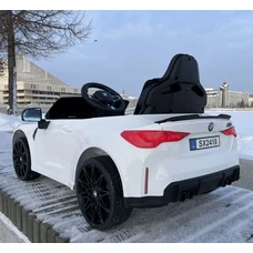Детский электромобиль BMW M 5096EBLR-1 белый светятся фары фото 37