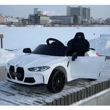 Детский электромобиль BMW M 5096EBLR-1 белый светятся фары фото 54