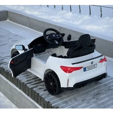 Детский электромобиль BMW M 5096EBLR-1 белый светятся фары фото 63