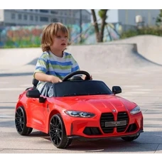 Детский электромобиль BMW M 5096EBLR-3 красный светятся фары фото 14
