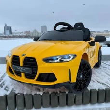 Детский электромобиль BMW M 5096EBLR-6 желтый светятся фары