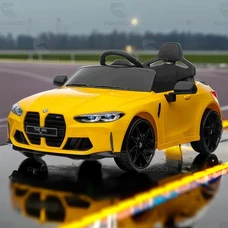 Детский электромобиль BMW M 5096EBLR-6 желтый светятся фары фото 41
