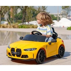 Детский электромобиль BMW M 5096EBLR-6 желтый светятся фары фото 54