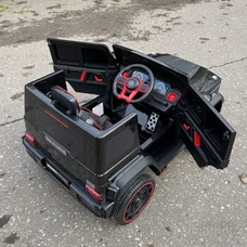 Двухместный детский электромобиль M 6404EBLR-2(24V) черный Mercedes с EVA колесами фото 16