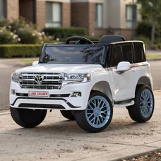 Детский электромобиль M 6130EBLR-1 белый джип Toyota с двумя моторами по 35W