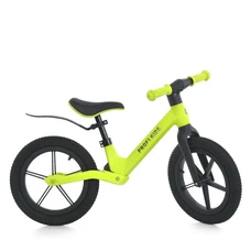 Детский беговел 12 д. Prof1 Kids MBB 1046-12-2 салатовый с резиновыми колесами