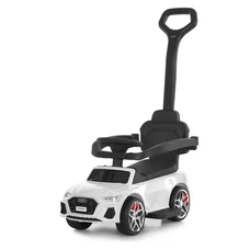 Детская каталка - толокар M 6254EL-1 белая Audi с родительской ручкой