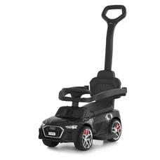 Детская каталка - толокар M 6254EL-2 черная Audi с родительской ручкой