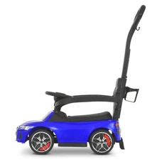 Детская каталка - толокар M 6254EL-4 синяя Audi с родительской ручкой фото 37