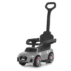 Детская каталка - толокар M 6254EL-11 серая Audi с родительской ручкой