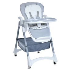 Стульчик для кормления El Camino Steady ME 1177 Quiet Gray светло-серый с матрасиком