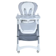 Стульчик для кормления El Camino Steady ME 1177 Quiet Gray светло-серый с матрасиком фото 14
