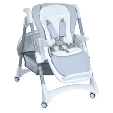 Стульчик для кормления El Camino Steady ME 1177 Quiet Gray светло-серый с матрасиком фото 37