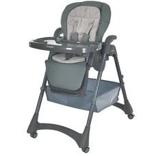 Стульчик для кормления El Camino Steady ME 1177 Total Gray темно-серый с матрасиком