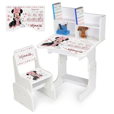 Детская парта N 2071-21-1 белая Minnie Mouse числа
