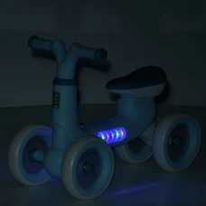 Детский беговел 10 д. Prof1 Kids MBB 1053-3 голубой четырехколесный фото 71