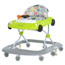 Детские ходунки El Camino Car Way ME 1216 Green-Gray зелено-серые с музыкой и подсветкой