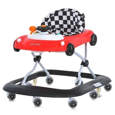 Детские ходунки El Camino Car Way ME 1216 Red-Black красно-черные с музыкой и подсветкой
