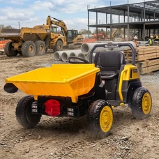 Детский электромобиль трактор M 6480EBLR-6(24V) желтый с передним ковшом
