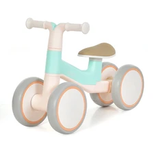 Детский беговел Bambi M 5857-15 бирюзовый с четырьмя колесами