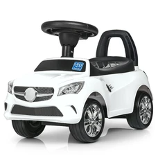 Детская каталка - толокар M 3147C-1 белая Mercedes светятся фары