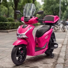 Детский мотоцикл M 6535EL-8(24V) розовый скутер Honda с мотором 550W фото 14