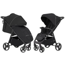 Прогулочная коляска Carrello Bravo CRL-8512 Pure Black черная с чехлом на ножки и подстаканником фото 21