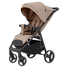 Прогулочная коляска Carrello Bravo CRL-8512 Deep Beige бежевая с чехлом на ножки и подстаканником