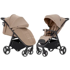 Прогулочная коляска Carrello Bravo CRL-8512 Deep Beige бежевая с чехлом на ножки и подстаканником фото 21