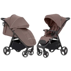 Прогулочная коляска Carrello Bravo CRL-8512 Fawn Beige коричневая с чехлом на ножки и подстаканником фото 21