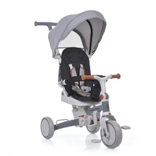 Трехколесный велосипед Turbo Trike MT 1036-W grey серый трансформер с ручкой