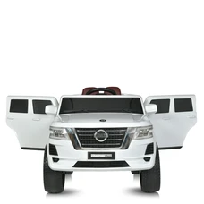 Детский электромобиль джип M 4837EBLR-1 белый Nissan с четырьмя моторами по 25W фото 14