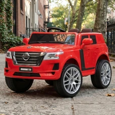 Детский электромобиль джип M 4837EBLR-3 красный Nissan с четырьмя моторами по 25W
