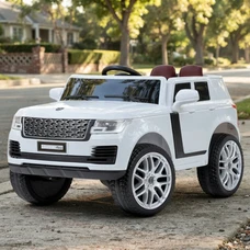 Детский электромобиль джип M 4836EBLR-1 белый Range Rover с полным приводом